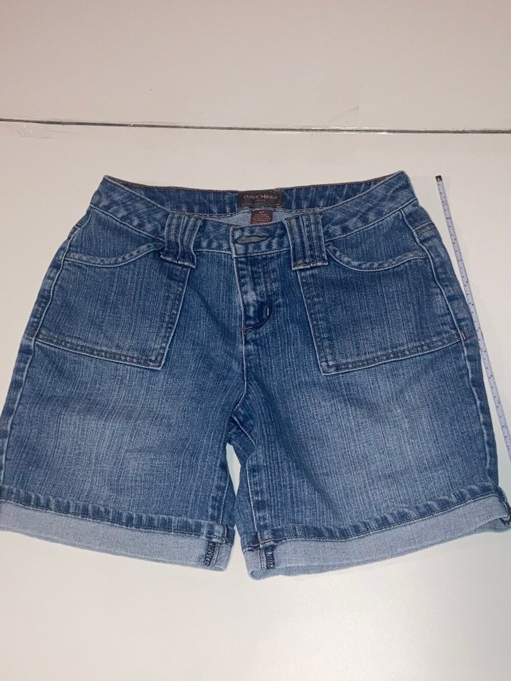 Duck Head Petite Cuffed Denim Shorts Size 4P